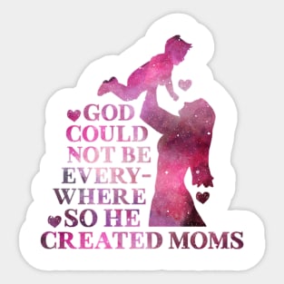 Best For Mommy God Created Moms Mothers Sticker